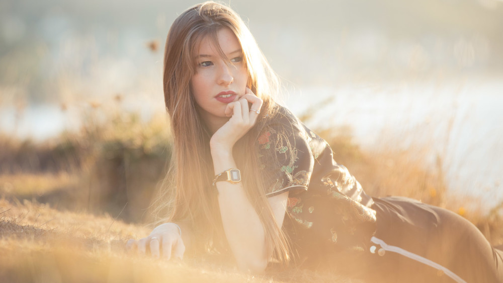 Shooting photo modèle féminin en bretagne